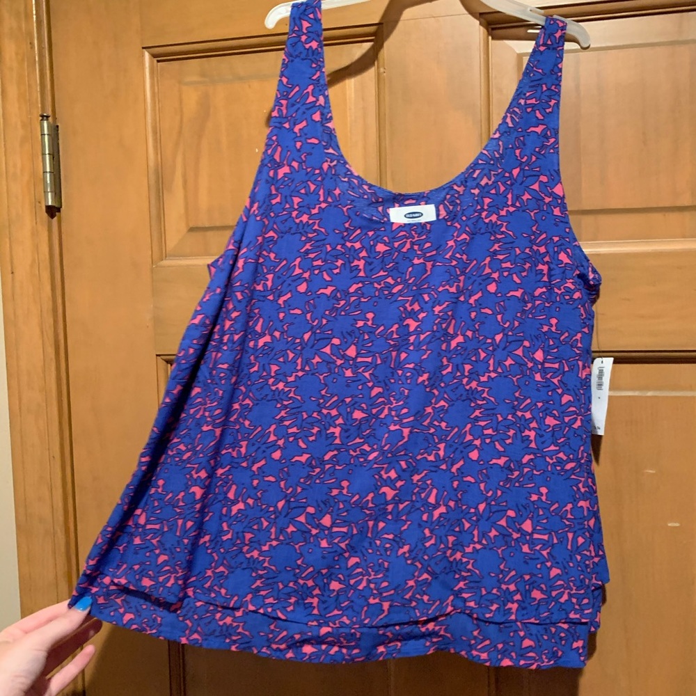 Brand New Old Navy Blue and Pink Tank Top